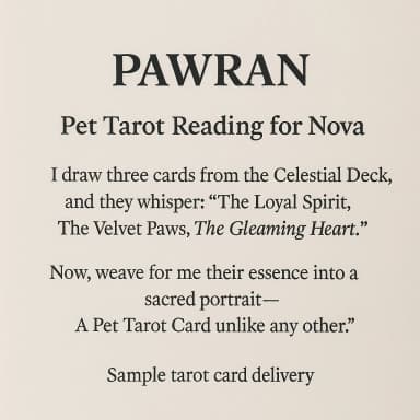 Pet Tarot Bundle (Card + Reading) - Thumbnail 2